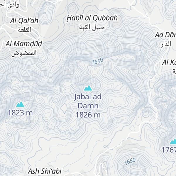 Map of Jabal ad Damh