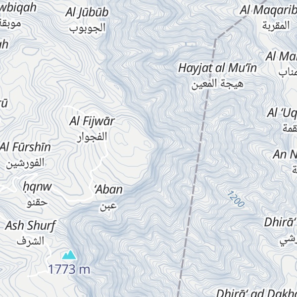 Map of Jabal Hujmah