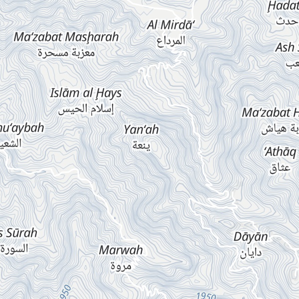 Map of Jabal Yan`ah