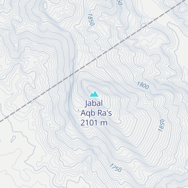 Map of Jabal `Aqb Ra's