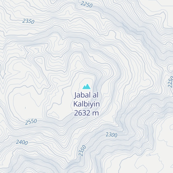 Map of Jabal al Kalbiyin