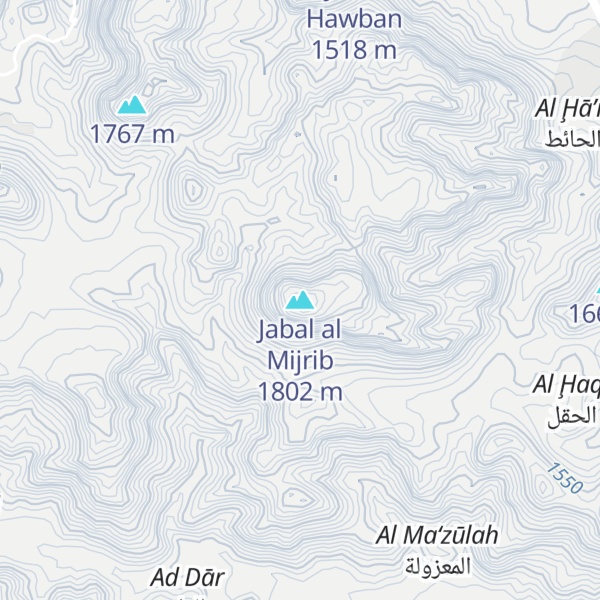 Map of Jabal al Mijrib