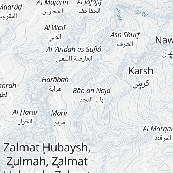 Map of Jabal Hubaysh
