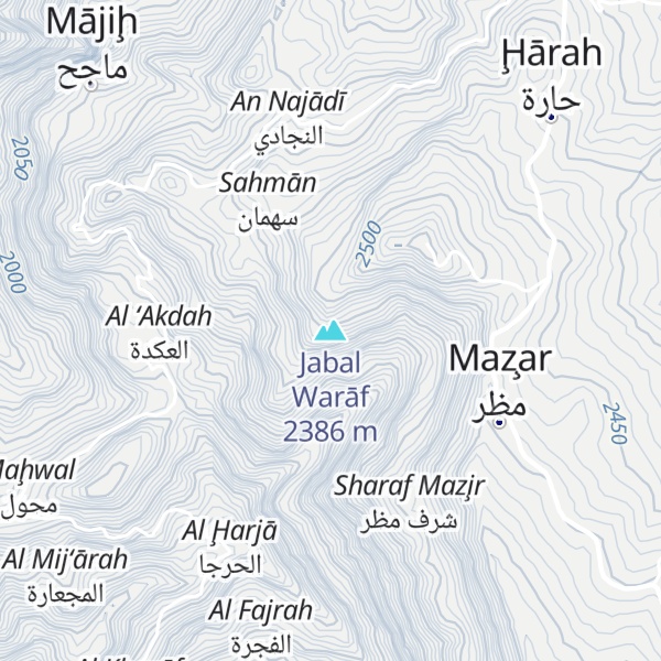 Map of Jabal Warāf