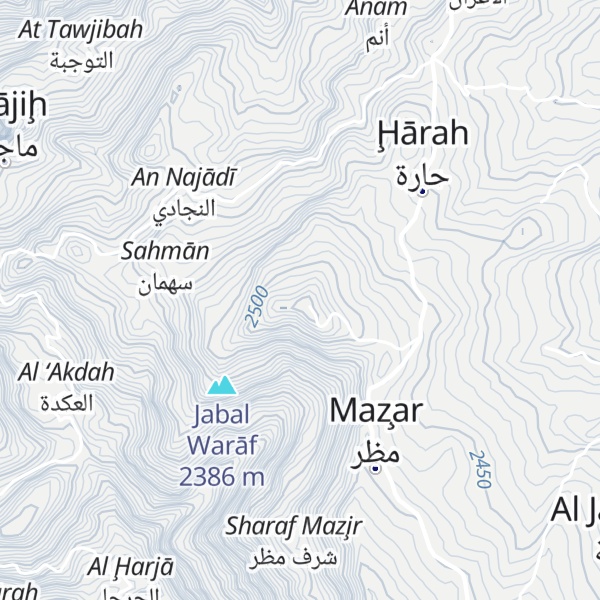 Map of Jabal ar Rays
