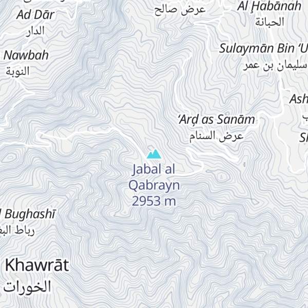 Map of Jabal al Qabrayn