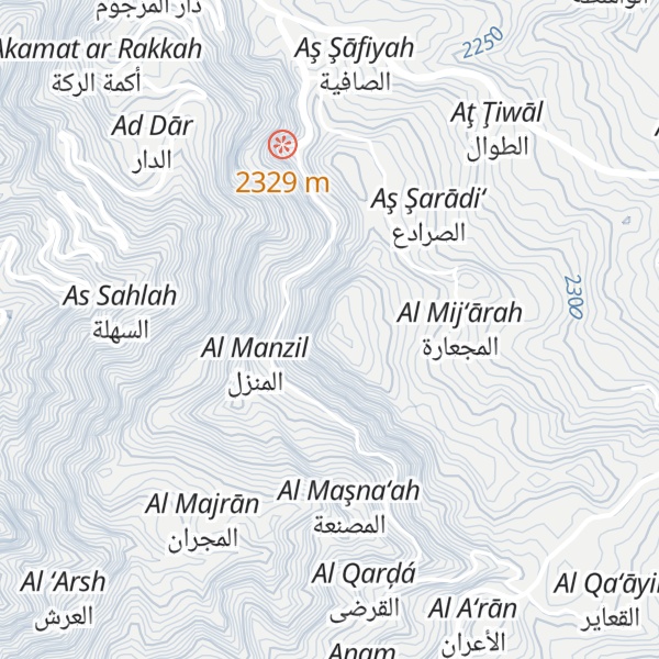Map of Jabal Qadwan
