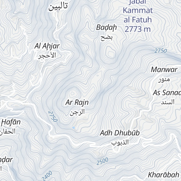 Map of Jabal Kibah