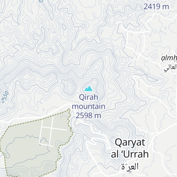 Map of Qirah mountain