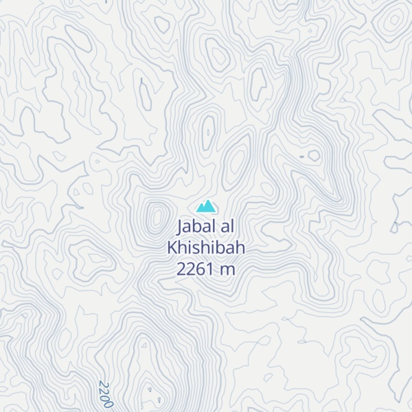 Map of Jabal al Khishibah