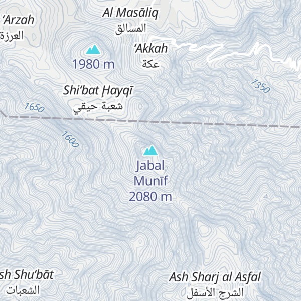 Map of Jabal Munīf