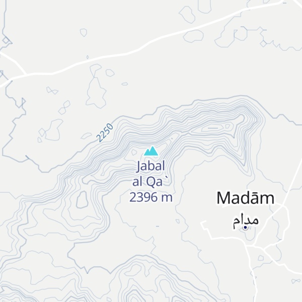 Map of Jabal al Qa`
