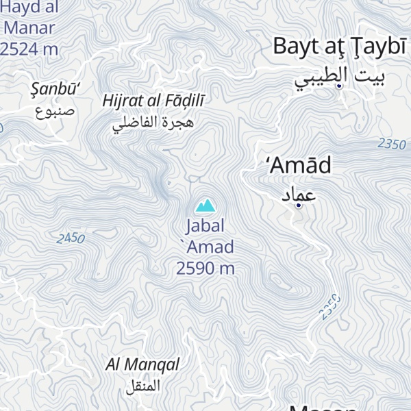 Map of Jabal `Amad