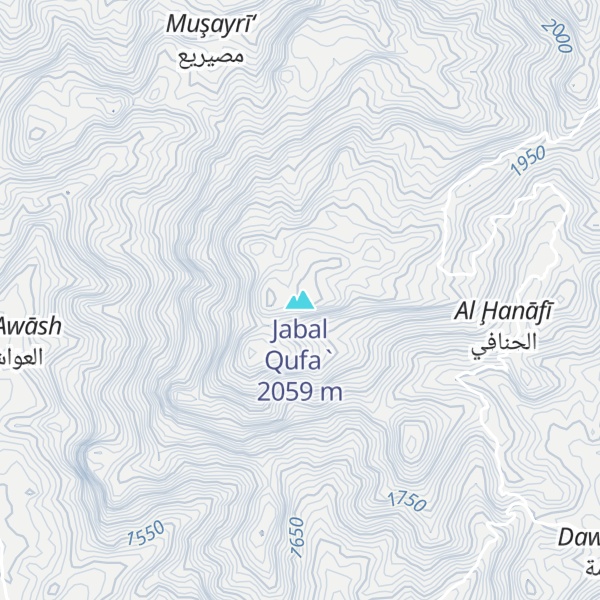 Map of Jabal Qufa`