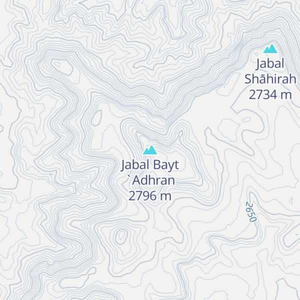 Map of Jabal Bayt `Adhran