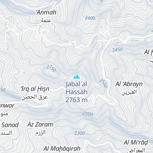 Map of Jabal al Hassah