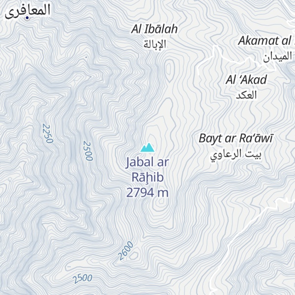 Map of Jabal ar Rāḩib