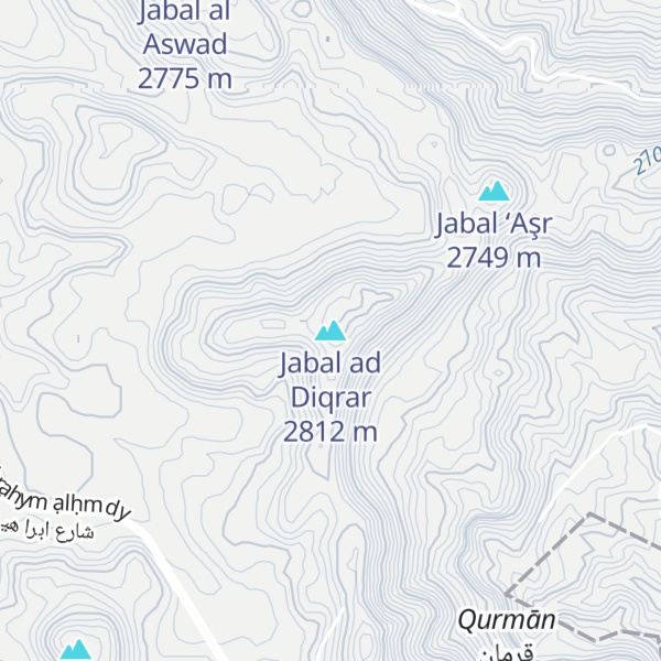 Map of Jabal ad Diqrar