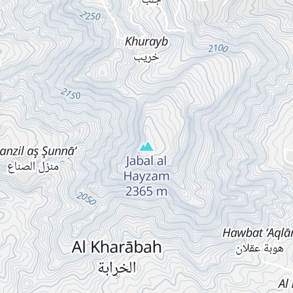 Map of Jabal al Hayzam