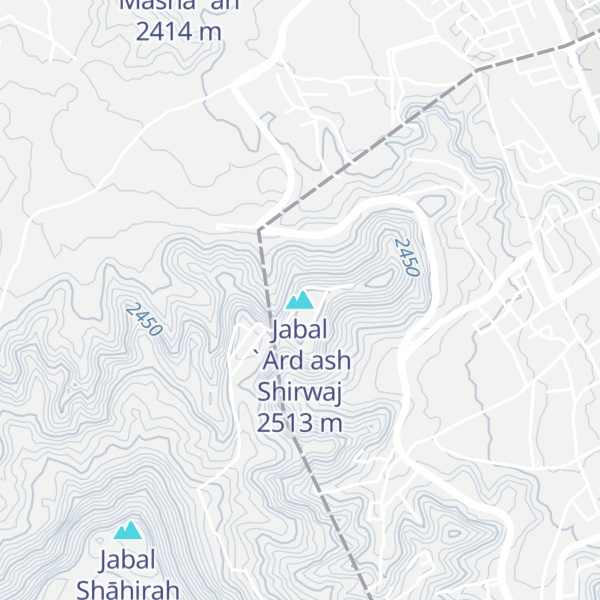 Map of Jabal `Ard ash Shirwaj