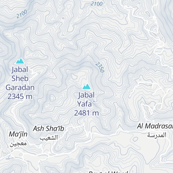 Map of Jabal Yafa`