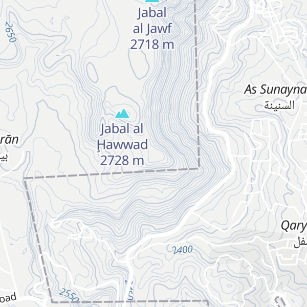 Map of Jabal ad Dir`