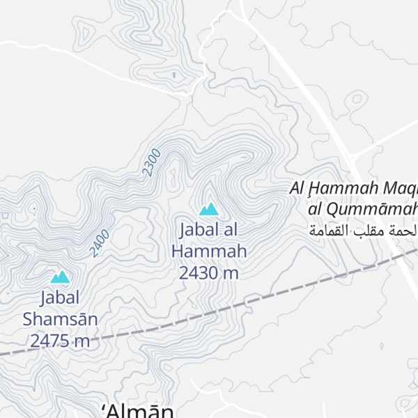Map of Jabal al Hammah