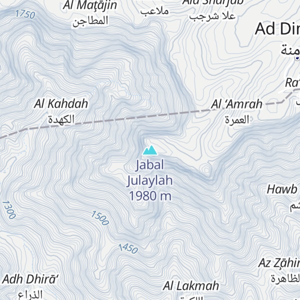 Map of Jabal Julaylah
