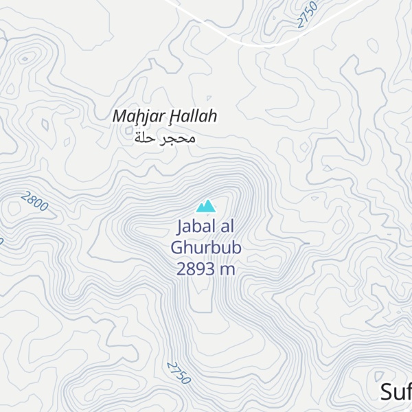 Map of Jabal al Ghurbub