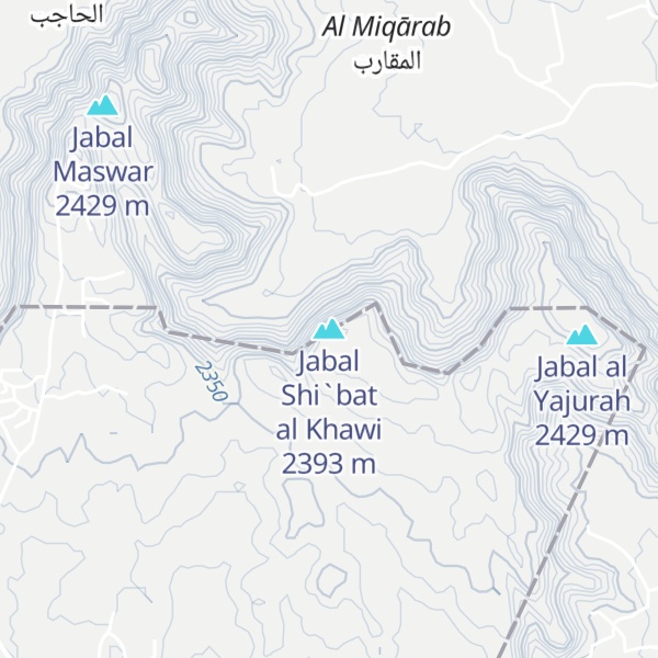 Map of Jabal Shi`bat al Khawi