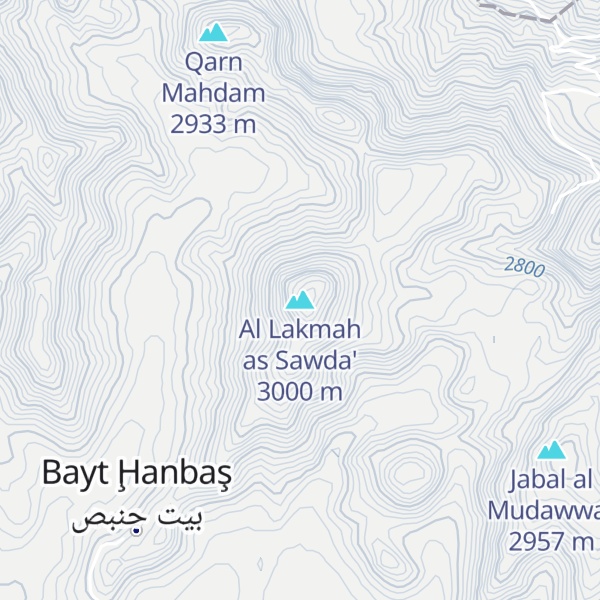 Map of Al Lakmah as Sawda'