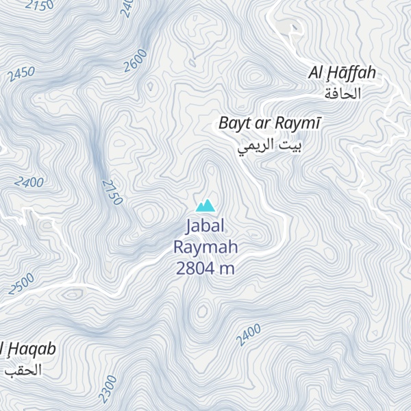 Map of Jabal Raymah