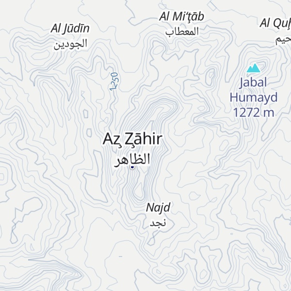 Map of Jabal az Zahir