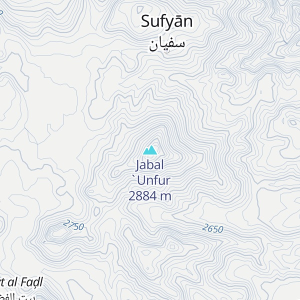 Map of Jabal `Unfur