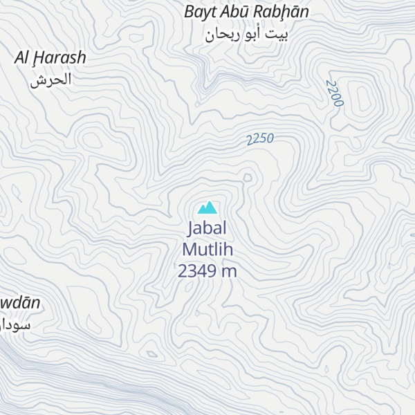 Map of Jabal Mutlih