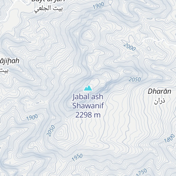 Map of Jabal ash Shawanif