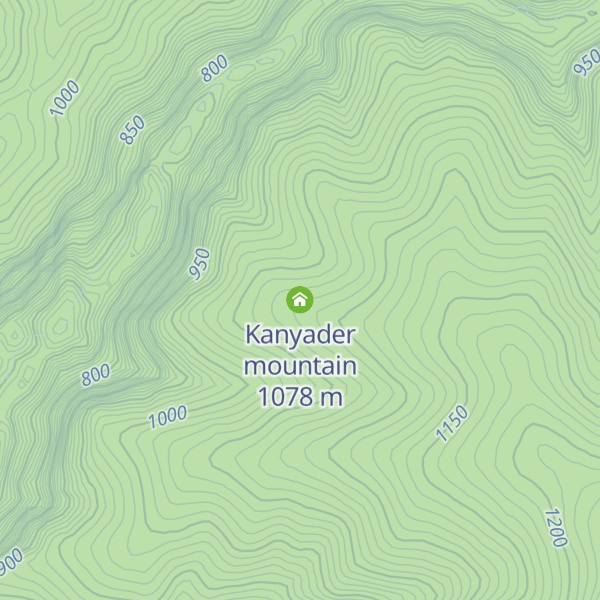 Map of Kanyader mountain