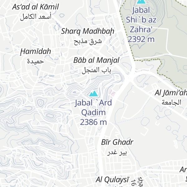 Map of Jabal `Ard Qadim