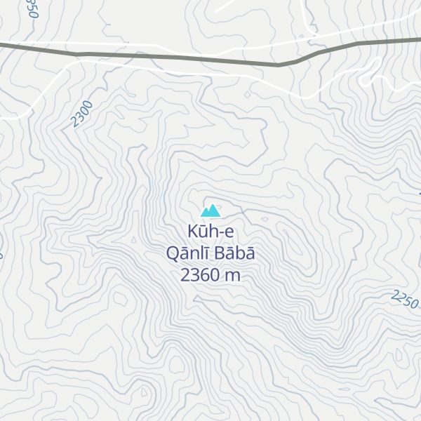 Map of Kūh-e Qānlī Bābā