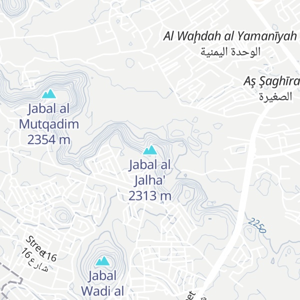 Map of Jabal al Jalha'