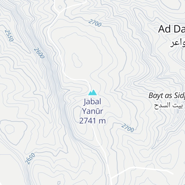 Map of Jabal Yanūr