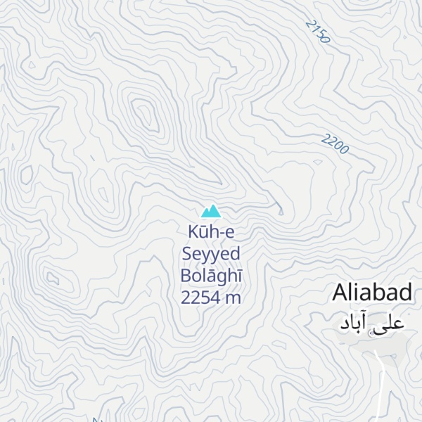 Map of Kūh-e Seyyed Bolāghī