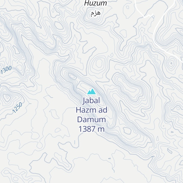 Map of Jabal Hazm ad Damum