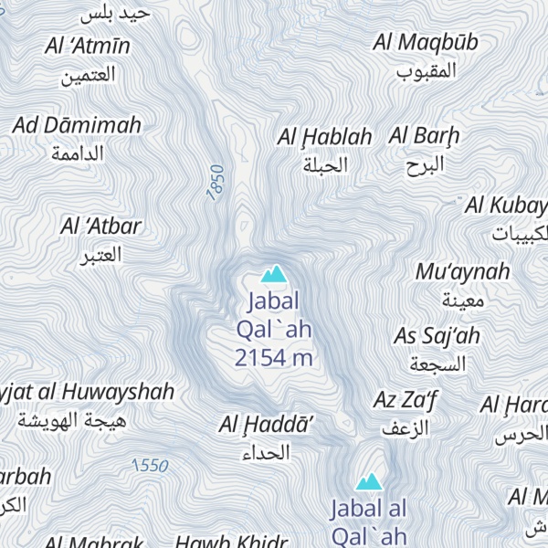 Map of Jabal Qal`ah