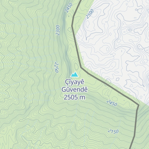 Map of Çîyayê Gûvendê