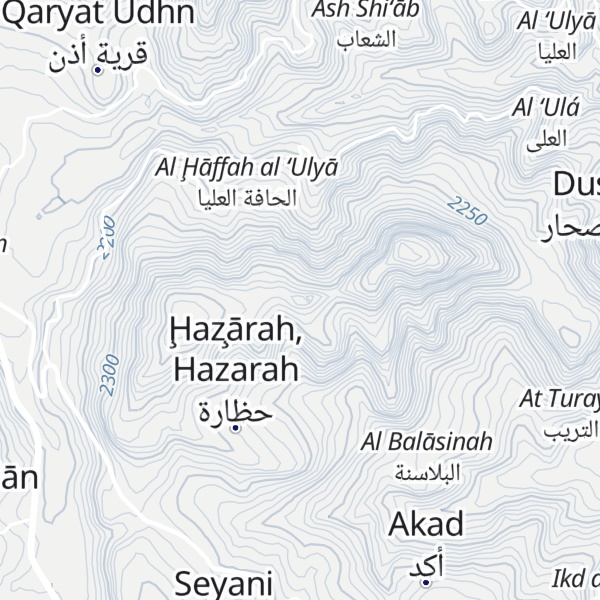Map of Jabal Hadafan