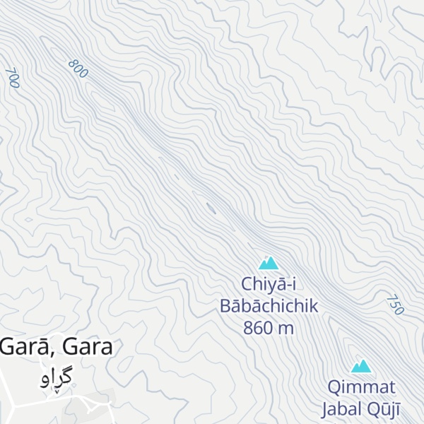 Map of Jabal Qūjī Buwār