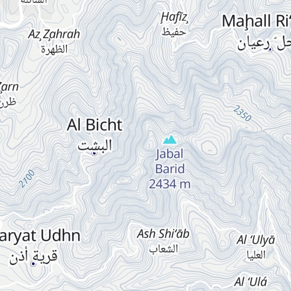 Map of Jabal al Miswad