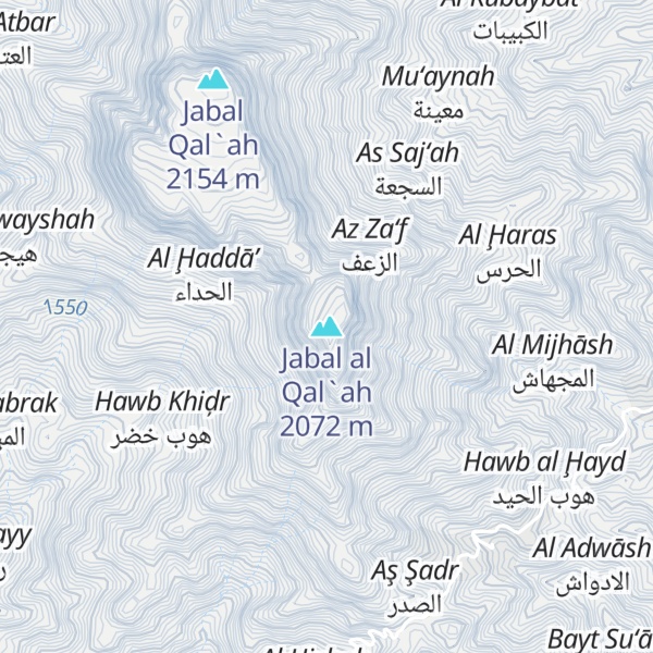 Map of Jabal al Qal`ah