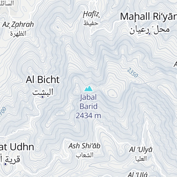 Map of Jabal Barid
